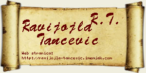 Ravijojla Tančević vizit kartica